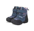 D.D.Step ghete fete Aqua-Tex captusite 22-33 Royal Blue cu inimioare