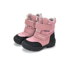 D.D.Step ghete fete Aqua-Tex captusite 22-33 Baby Pink cu inimioare