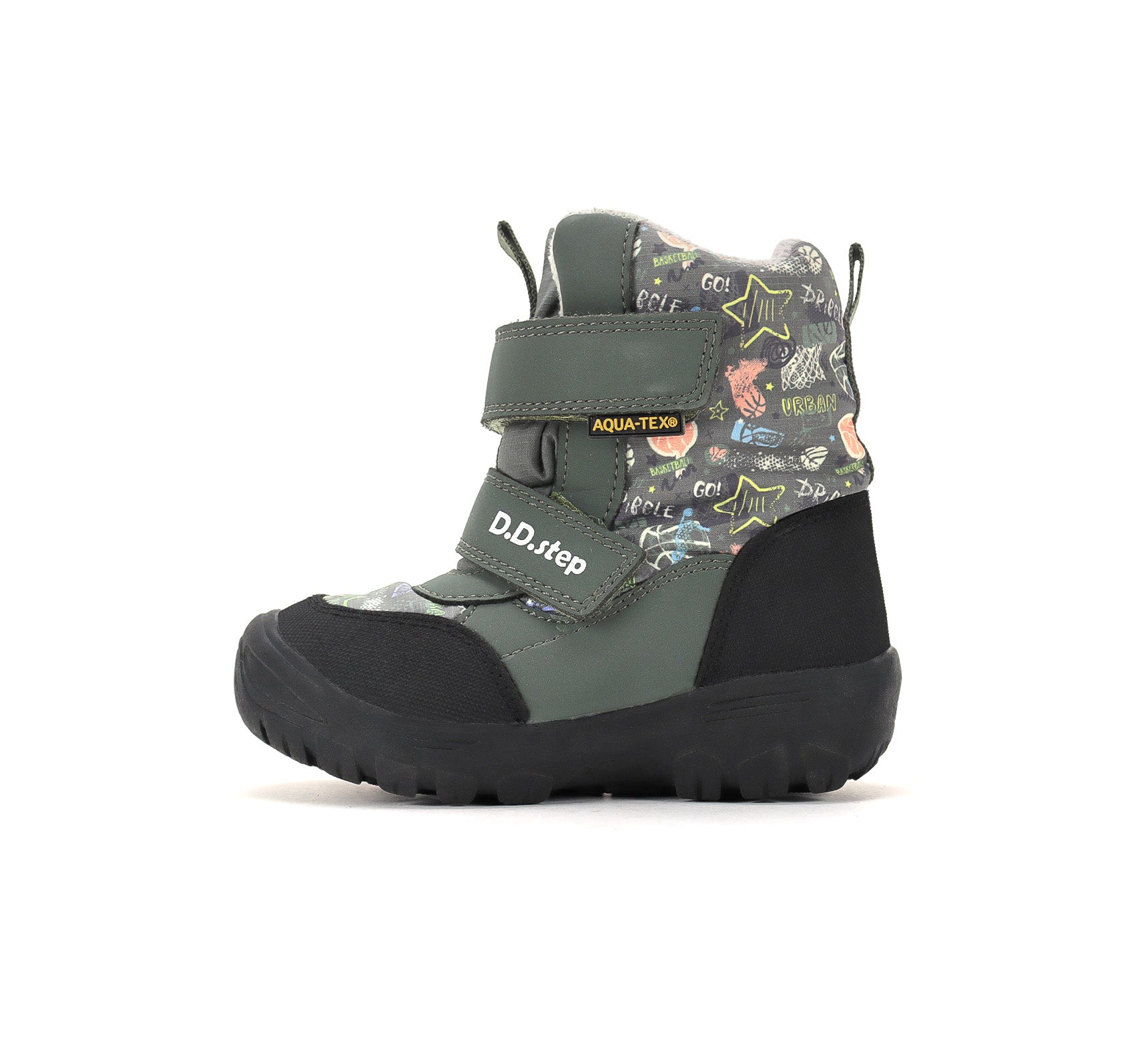 D.D.Step ghete baieti Aqua-Tex captusite 22-27 Olive cu Basketball Imagine secundară a produsului