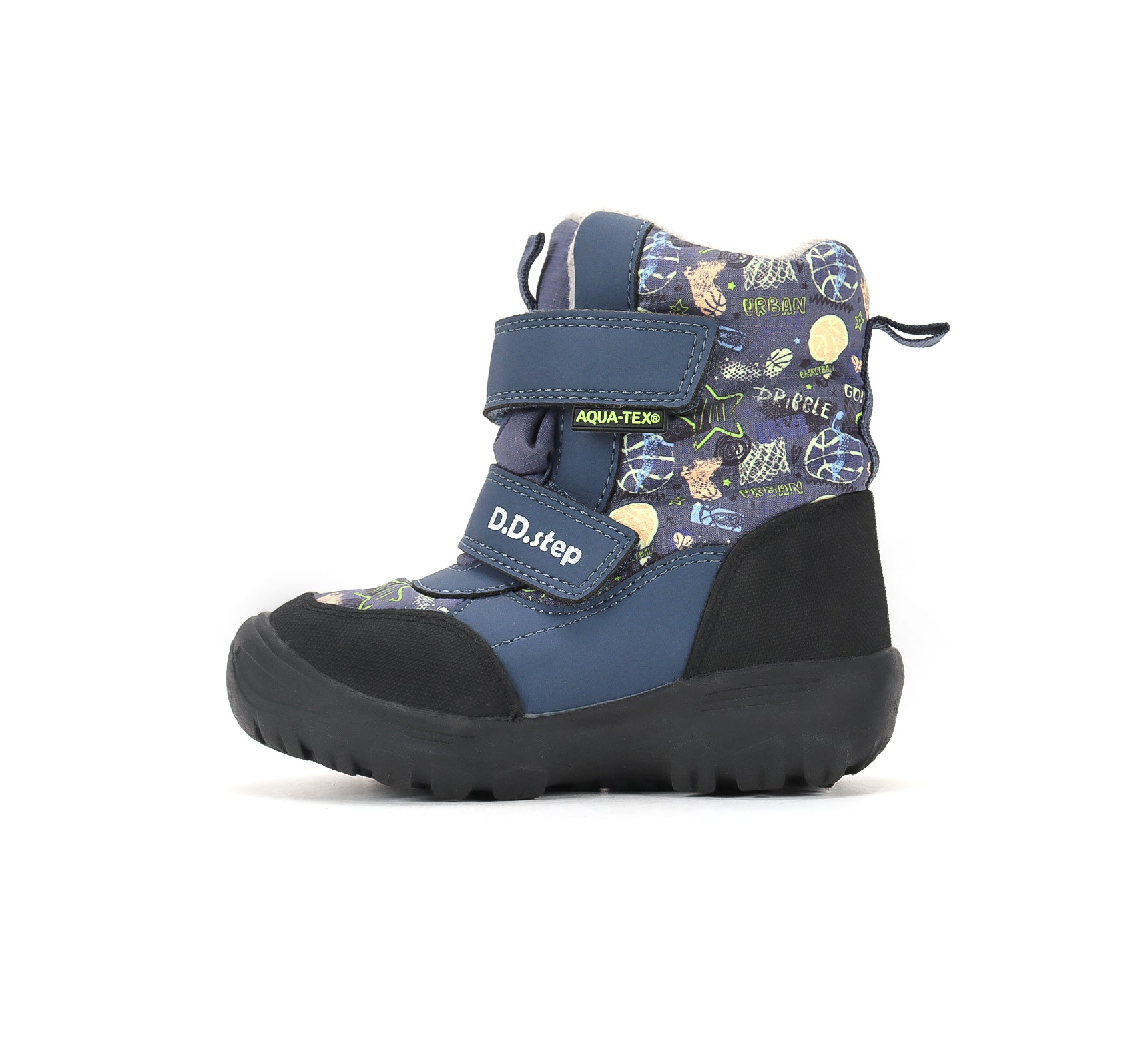 D.D.Step ghete baieti Aqua-Tex captusite 28-33 Royal Blue cu Basketball Imagine secundară a produsului