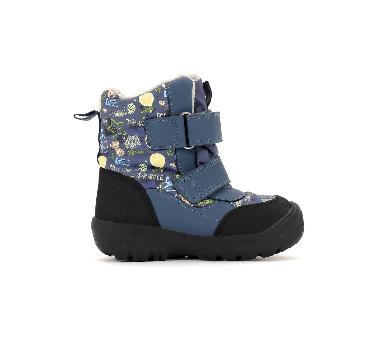D.D.Step ghete baieti Aqua-Tex captusite 28-33 Royal Blue cu Basketball