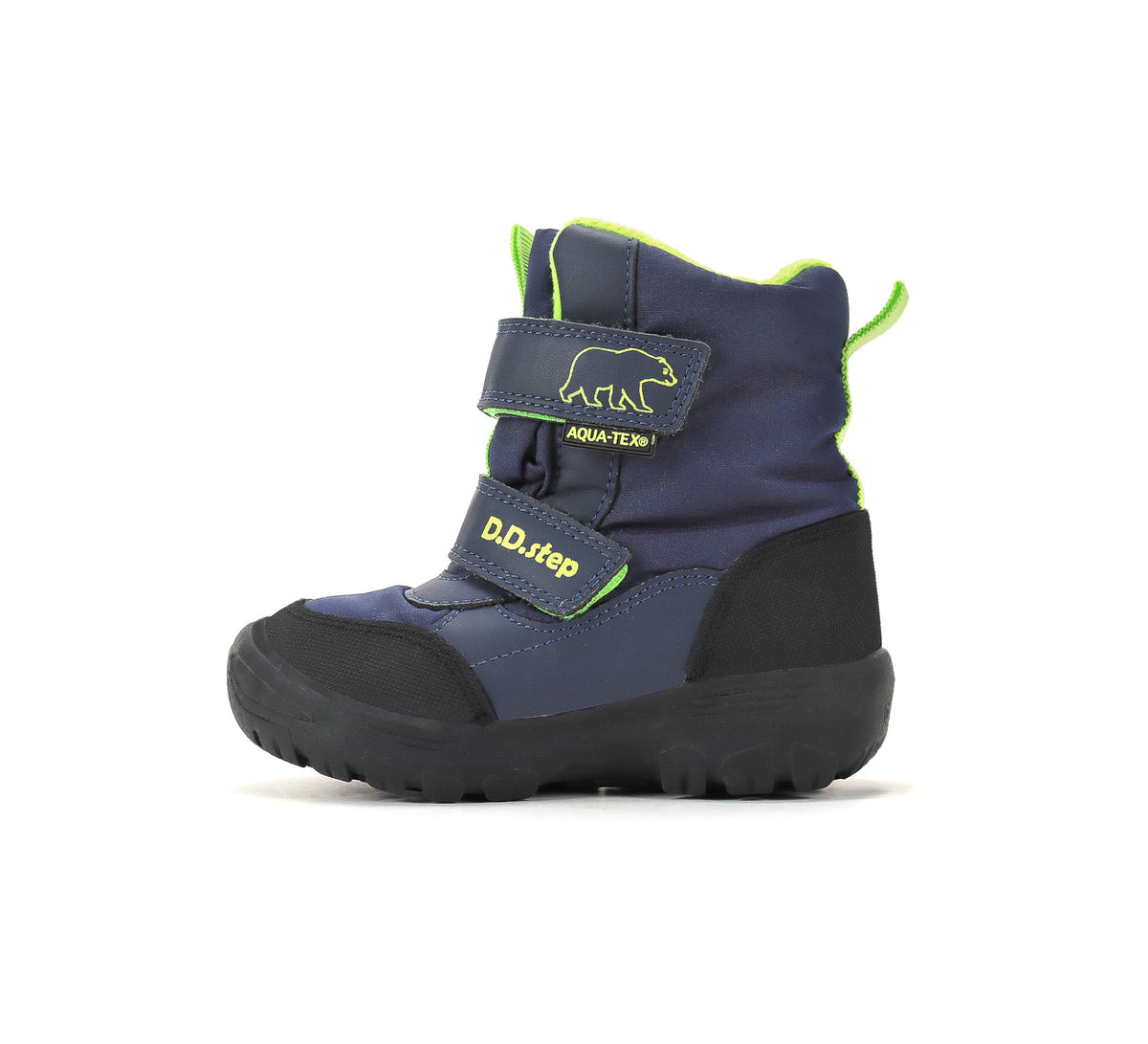 D.D.Step ghete baieti Aqua-Tex captusite 22-33 Royal Blue cu urs polar