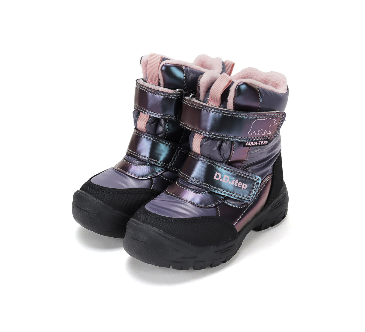 D.D.Step ghete fete Aqua-Tex captusite 22-33 Lila cu urs polar Imagine principală a produsului