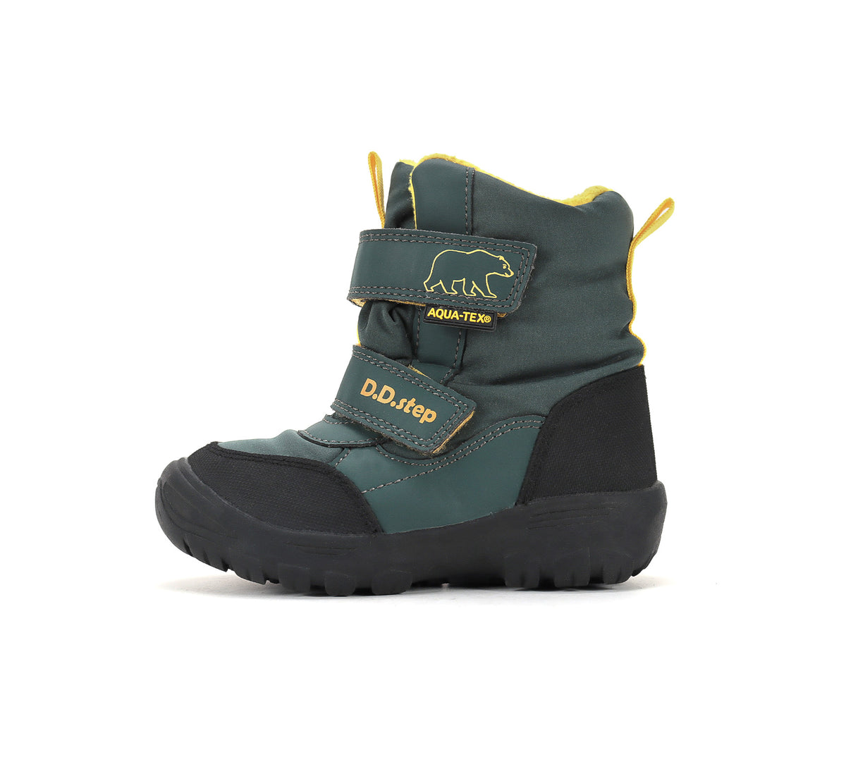 D.D.Step ghete baieti Aqua-Tex captusite 28-33 Emerald cu urs polar