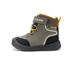 D.D.Step ghete baieti impermeabile si captusite Aqua-Tex 22-33 Olive cu galben