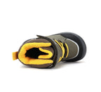 D.D.Step ghete baieti impermeabile si captusite Aqua-Tex 22-33 Olive cu galben