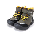 D.D.Step ghete baieti impermeabile si captusite Aqua-Tex 22-33 Olive cu galben