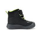 D.D.Step ghete baieti impermeabile si captusite Aqua-Tex 22-33 Black cu verde neon