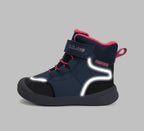 D.D.Step ghete fete impermeabile si captusite Aqua-Tex 22-33 Royal Blue cu roz