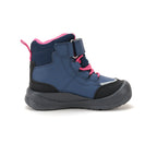 D.D.Step ghete fete impermeabile si captusite Aqua-Tex 22-33 Royal Blue cu roz