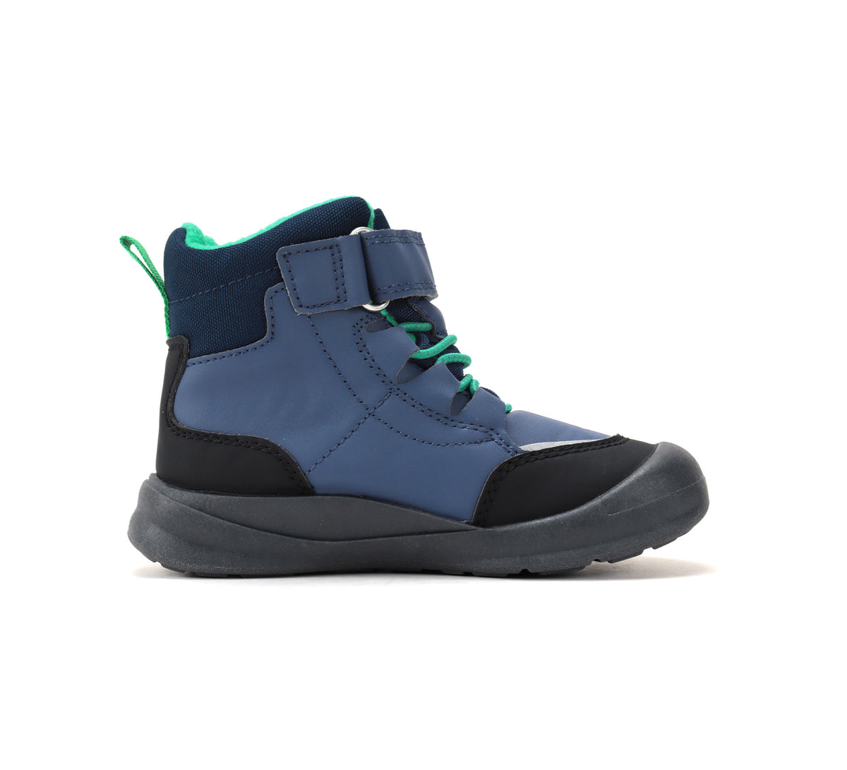 D.D.Step ghete baieti impermeabile si captusite Aqua-Tex 22-33 Royal Blue cu verde