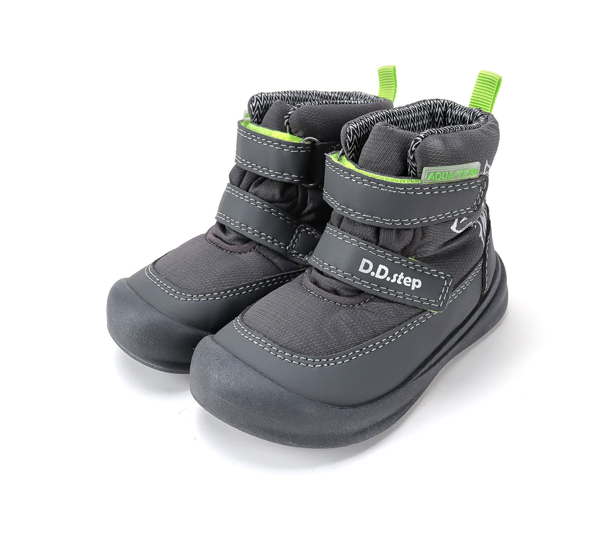 D.D.Step ghete baieti impermeabile Aqua-Tex 22-27 Marine Grey cu lup