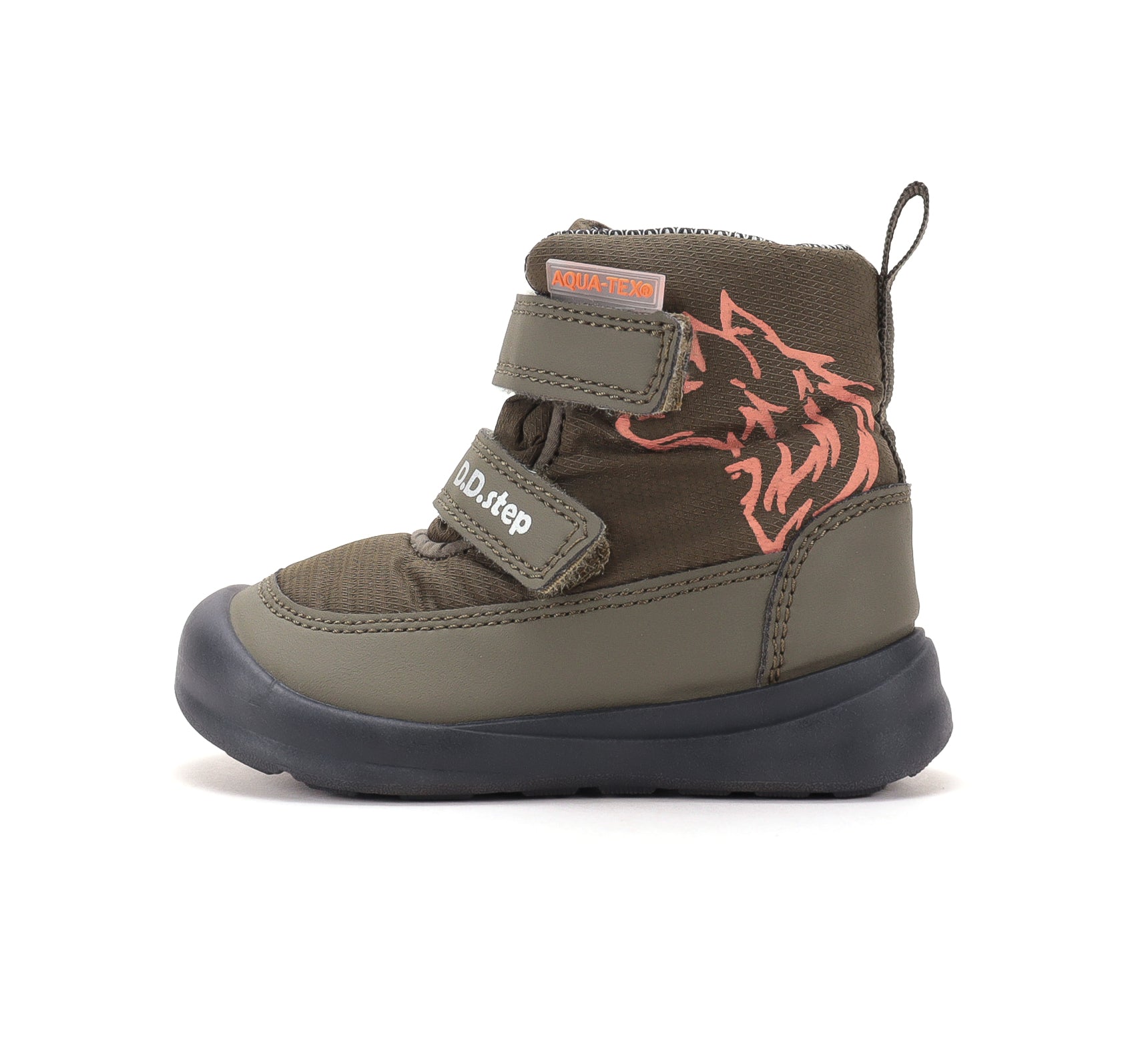 D.D.Step ghete baieti impermeabile Aqua-Tex 22-27 Olive cu lup Imagine secundară a produsului