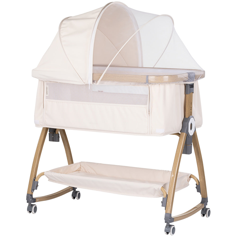 Chipolino Patut co-sleeper Charisma cu laterala culisanta 0m+ Cashmere wood