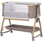 Chipolino Patut co-sleeper Charisma cu laterala culisanta 0m+ Latte wood