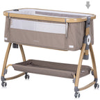 Chipolino Patut co-sleeper Charisma cu laterala culisanta 0m+ Latte wood