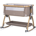 Chipolino Patut co-sleeper Charisma cu laterala culisanta 0m+ Latte wood