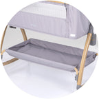 Chipolino Patut co-sleeper Charisma cu laterala culisanta 0m+ Platinum wood