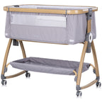 Chipolino Patut co-sleeper Charisma cu laterala culisanta 0m+ Platinum wood