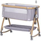 Chipolino Patut co-sleeper Charisma cu laterala culisanta 0m+ Platinum wood