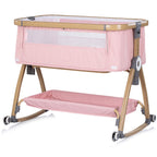 Chipolino Patut co-sleeper Charisma cu laterala culisanta 0m+ Powder pink wood