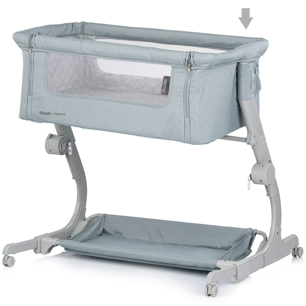 Chipolino Patut Co-Sleeper Eleganza cu laterala culisanta 0m+ Basil