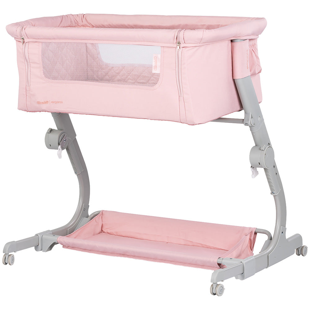 Chipolino Patut Co-Sleeper Eleganza cu laterala culisanta 0m+ Pink marshmallow Imagine principală a produsului