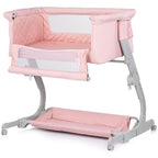 Chipolino Patut Co-Sleeper Eleganza cu laterala culisanta 0m+ Pink marshmallow