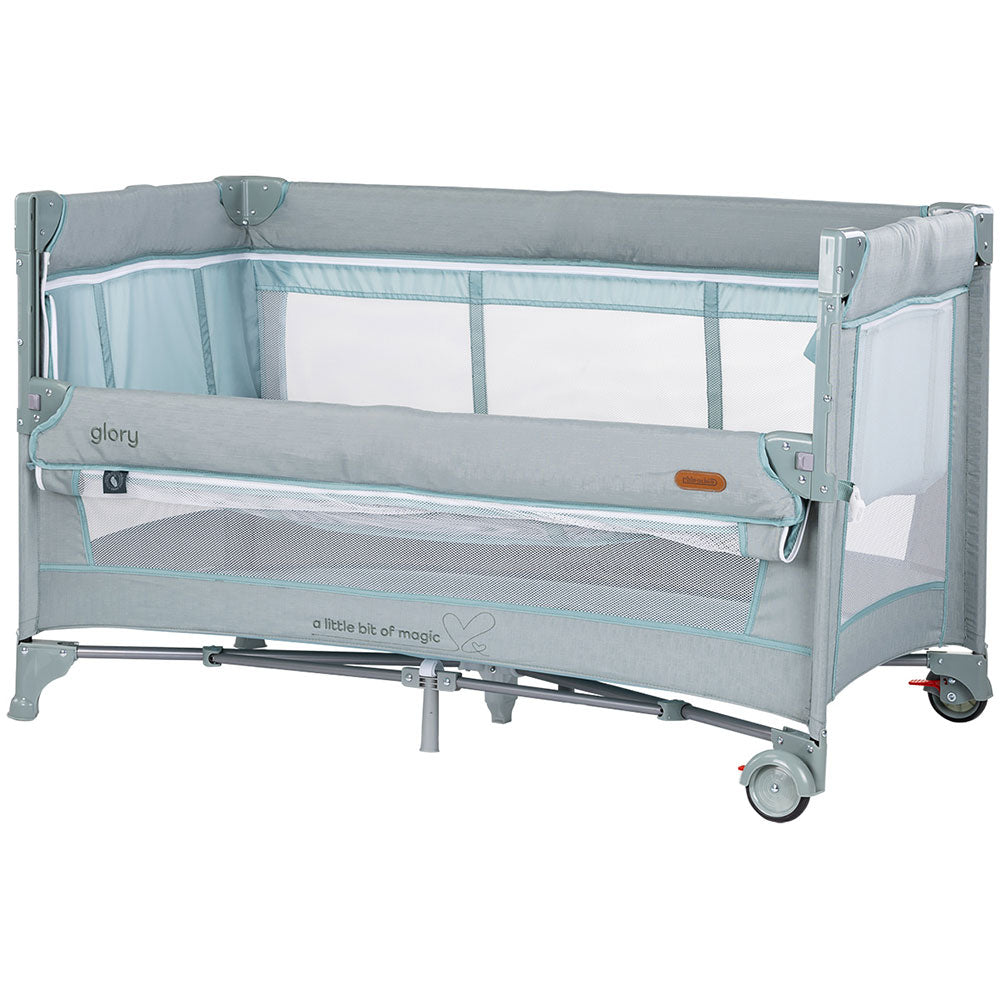 Chipolino Patut Glory cu laterala culisanta 0m+ Basil Imagine principală a produsului