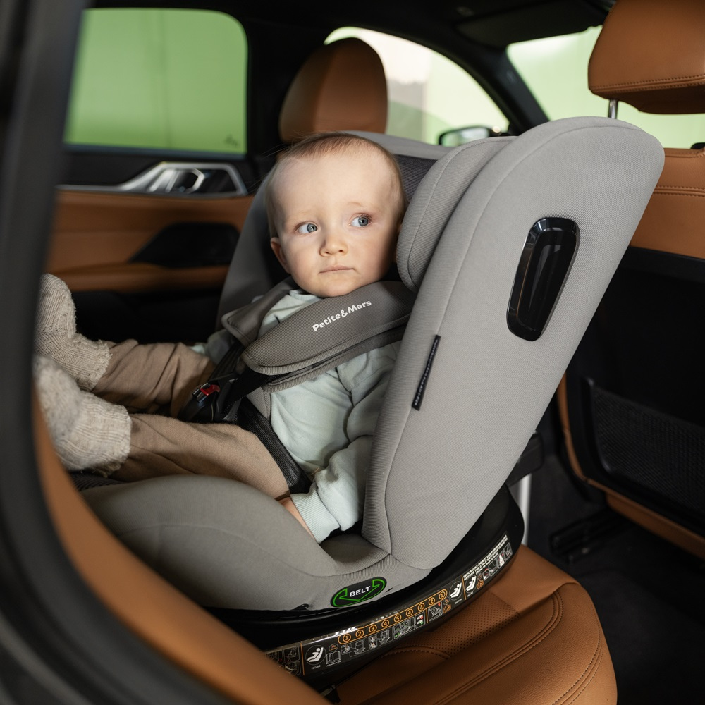 Petite&Mars scaun auto Twistguard Pro i-Size 40-150 cm(0-36 kg) Gentle Grey Air Imagine secundară a produsului