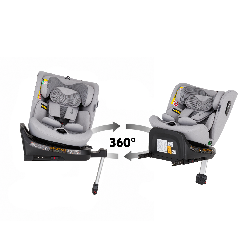 Petite&Mars scaun auto Twistguard Pro i-Size 40-150 cm(0-36 kg) Gentle Grey Air