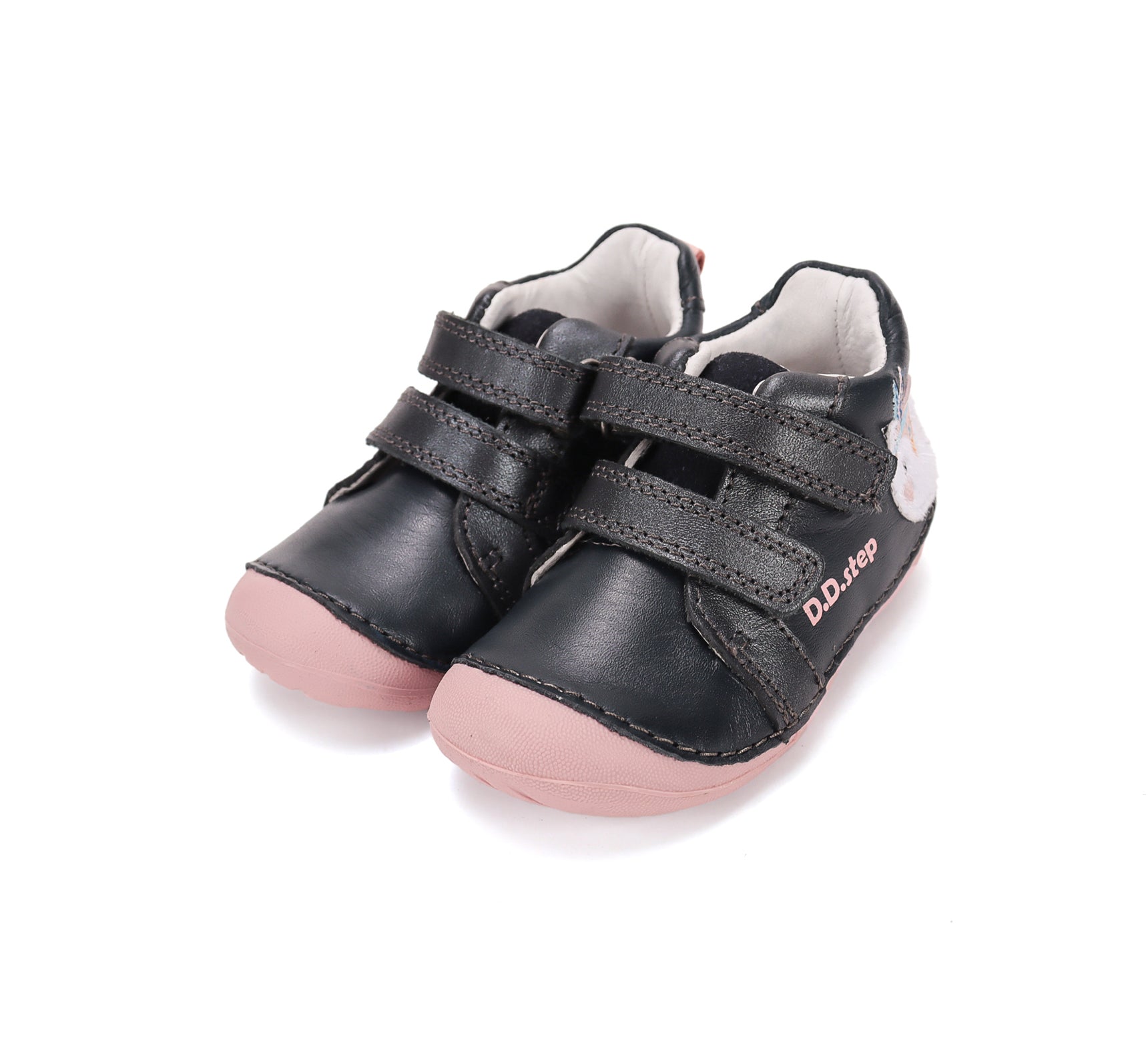 D.D.Step pantofi fete Primii pasi 19-24 Royal Blue cu bufnita