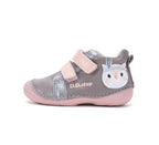 D.D.Step pantofi fete Primii pasi 19-24 Marine Grey cu bufnita