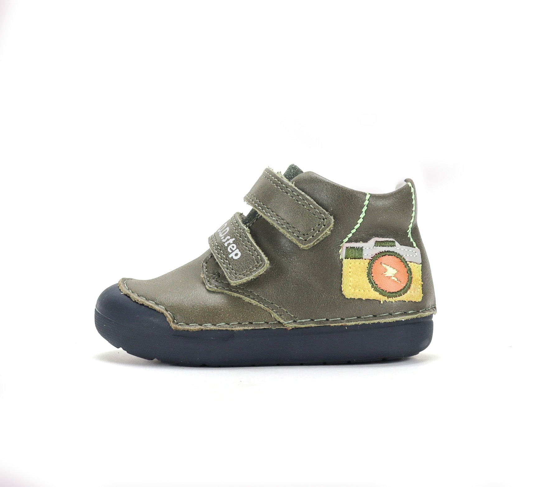 D.D.Step pantofi baieti Primii pasi 20-25 Olive cu aparat foto