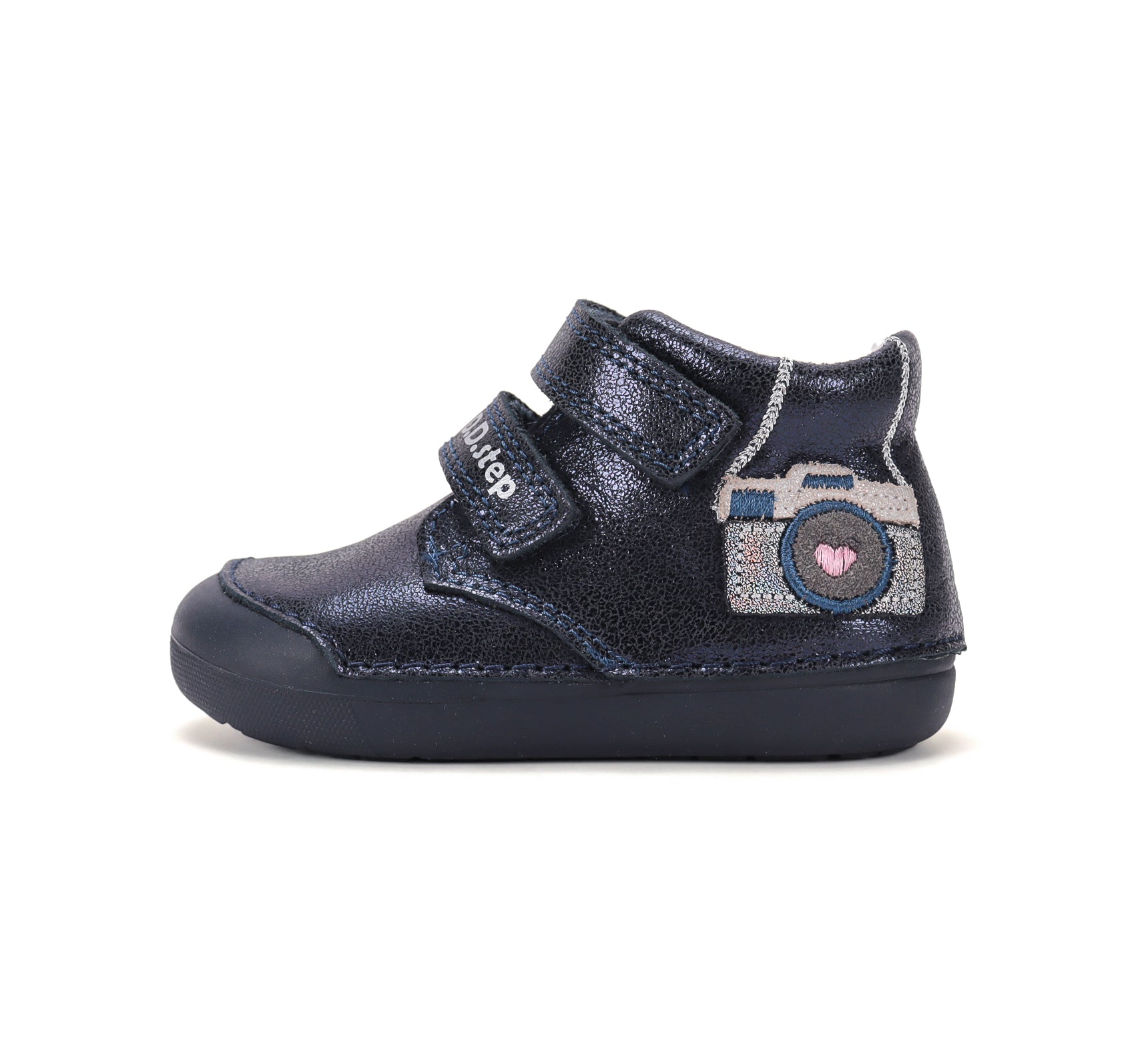 D.D.Step pantofi fete Primii pasi 20-25 Cobalt cu aparat foto