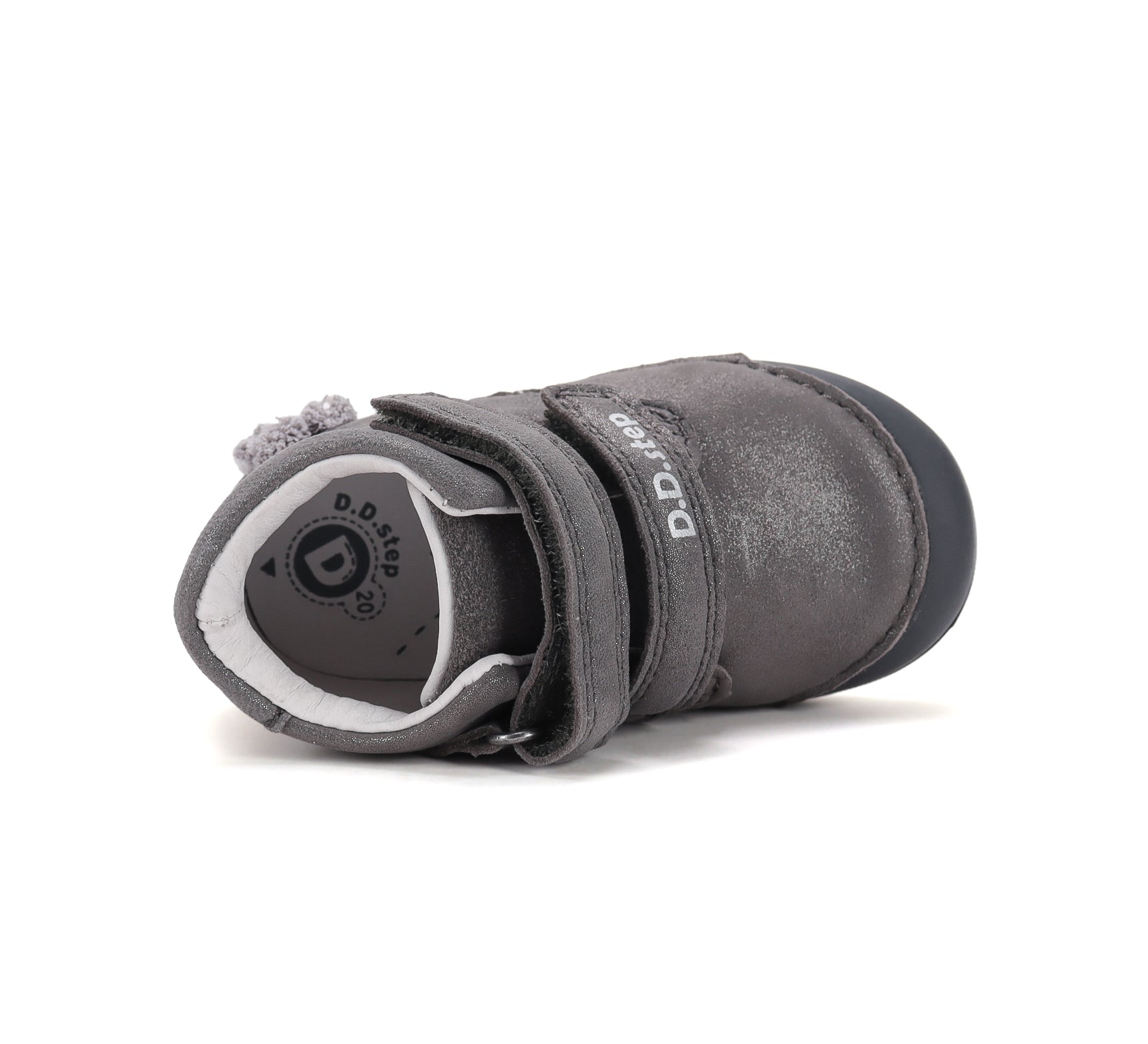 D.D.Step pantofi fete Primii pasi 20-25 Marine Grey cu pisica