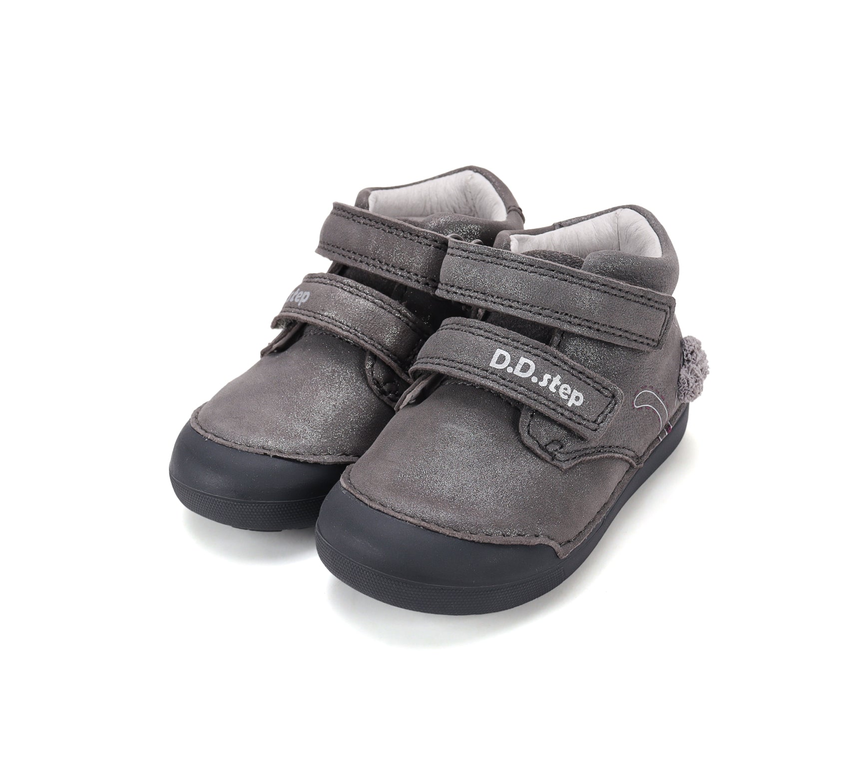 D.D.Step pantofi fete Primii pasi 20-25 Marine Grey cu pisica