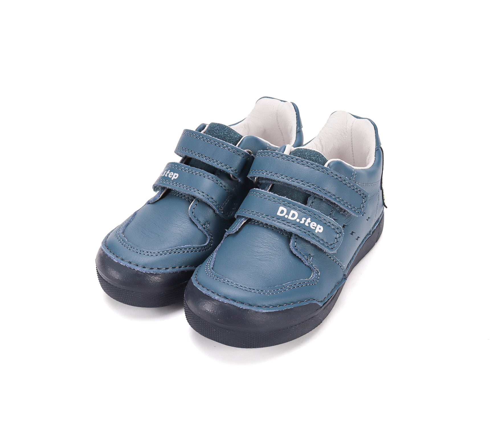 D.D.Step pantofi baieti cu LED 25-30 Royal Blue cu fulger