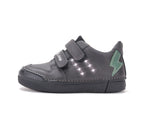 D.D.Step pantofi baieti cu LED 25-30 Black cu fulger