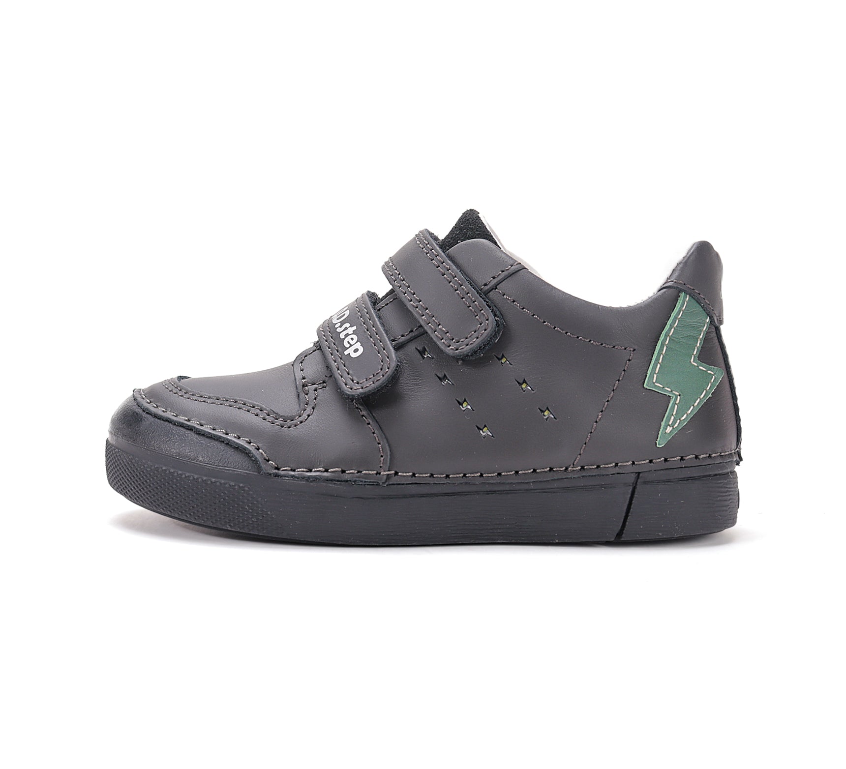 D.D.Step pantofi baieti cu LED 25-30 Black cu fulger