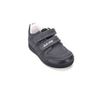 D.D.Step pantofi baieti cu LED 25-30 Black cu fulger