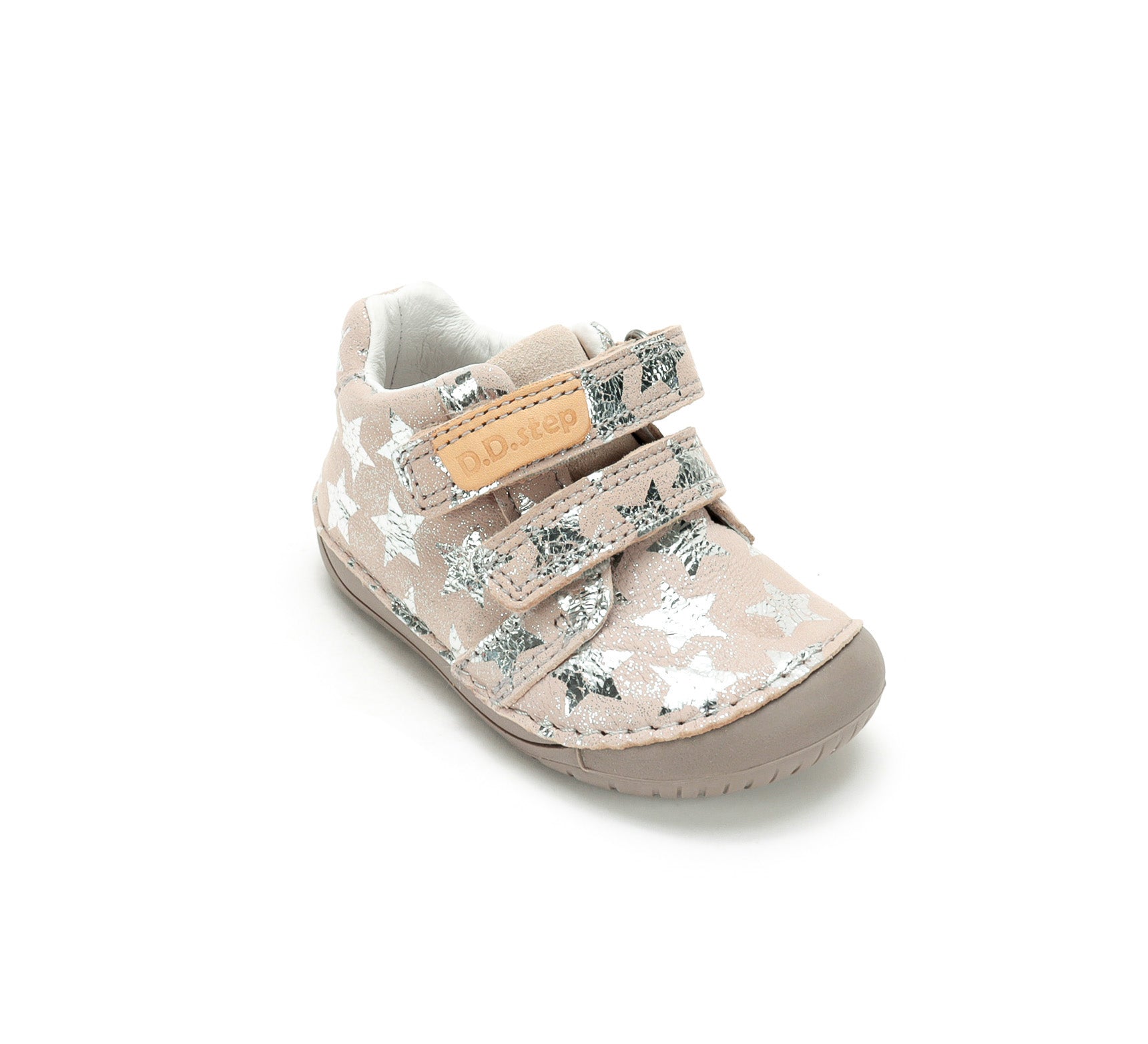 D.D.Step pantofi fete Barefoot 20-25 Cream cu stelute