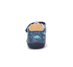 D.D.Step pantofi baieti Barefoot 20-25 Royal Blue cu dinozauri