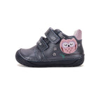 D.D.Step pantofi fete Barefoot 20-25 Cobalt cu bufnita