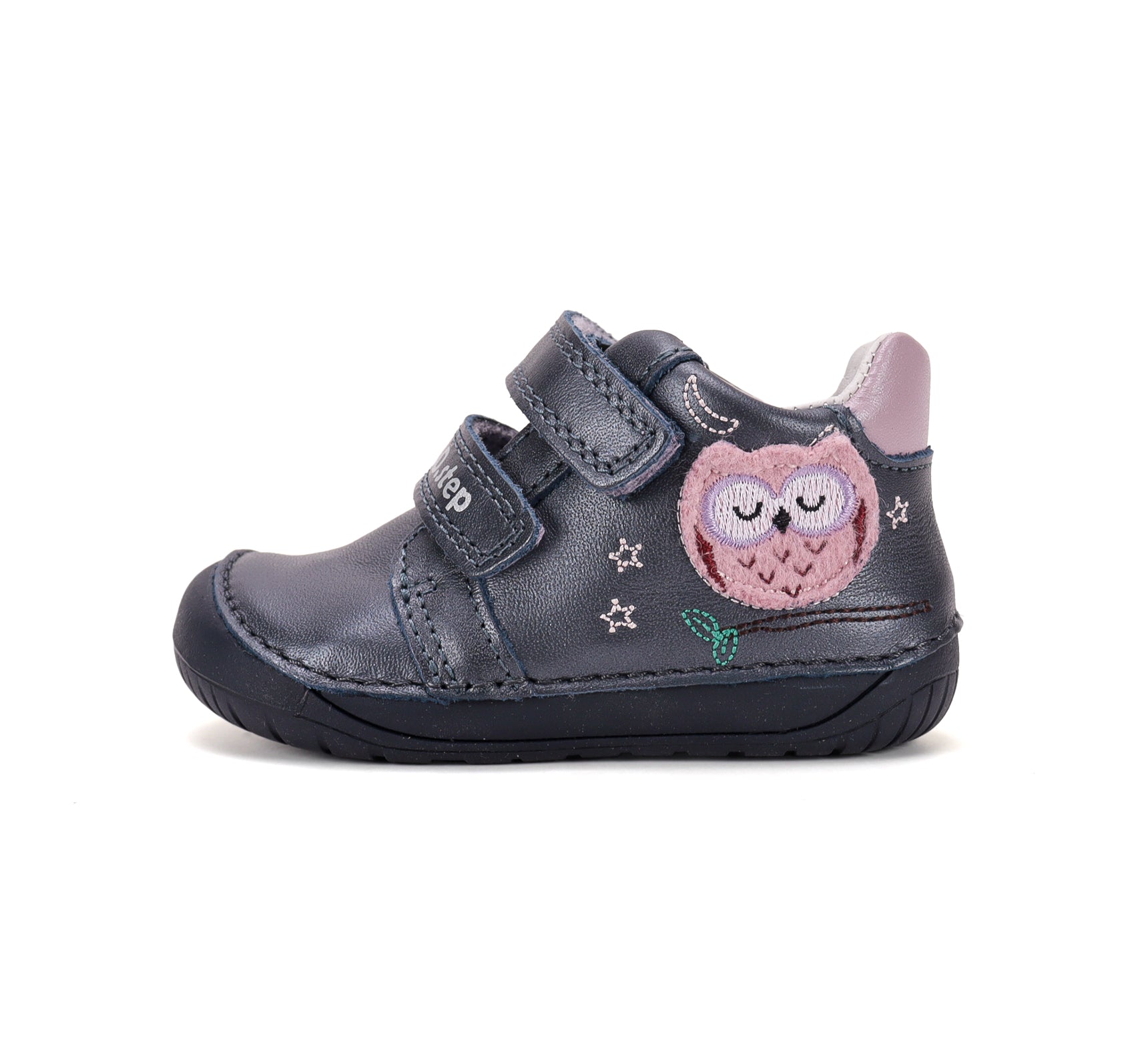 D.D.Step pantofi fete Barefoot 20-25 Cobalt cu bufnita