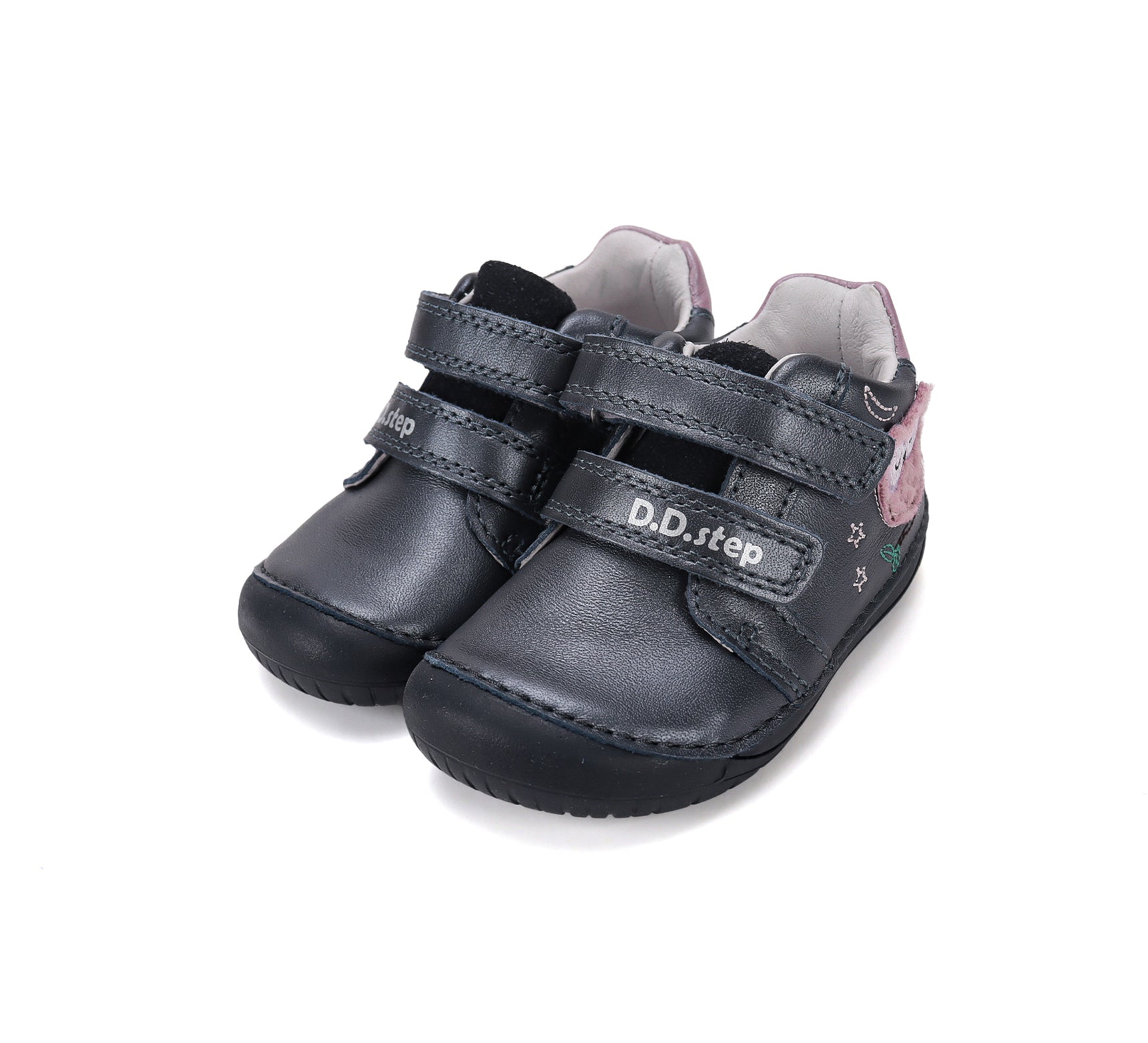 D.D.Step pantofi fete Barefoot 20-25 Cobalt cu bufnita Imagine principală a produsului