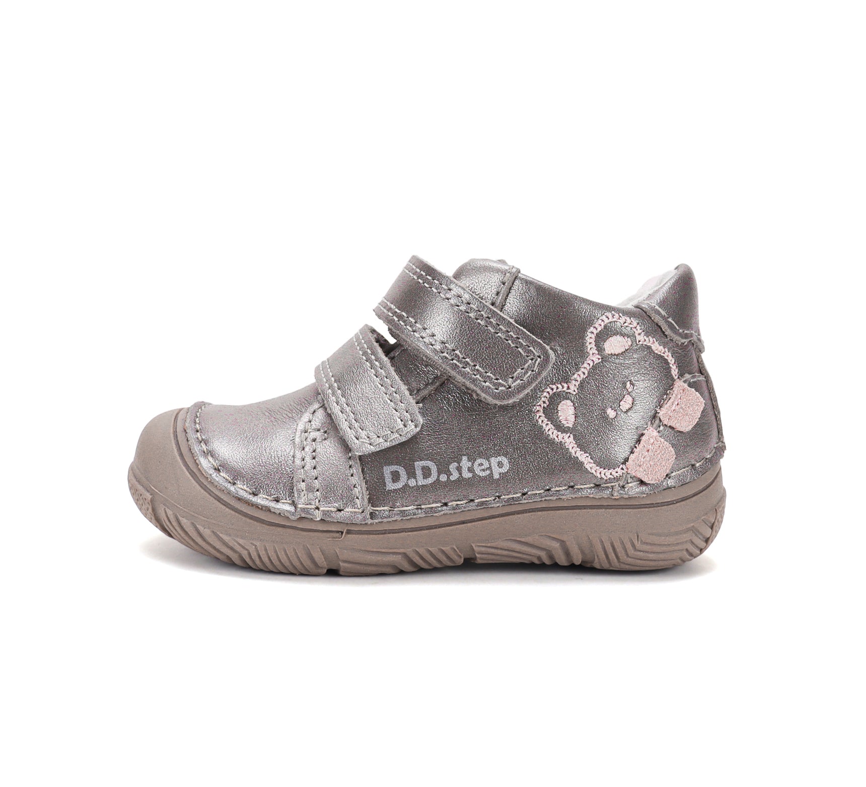 D.D.Step pantofi fete piele 20-25 Champagne cu ursulet
