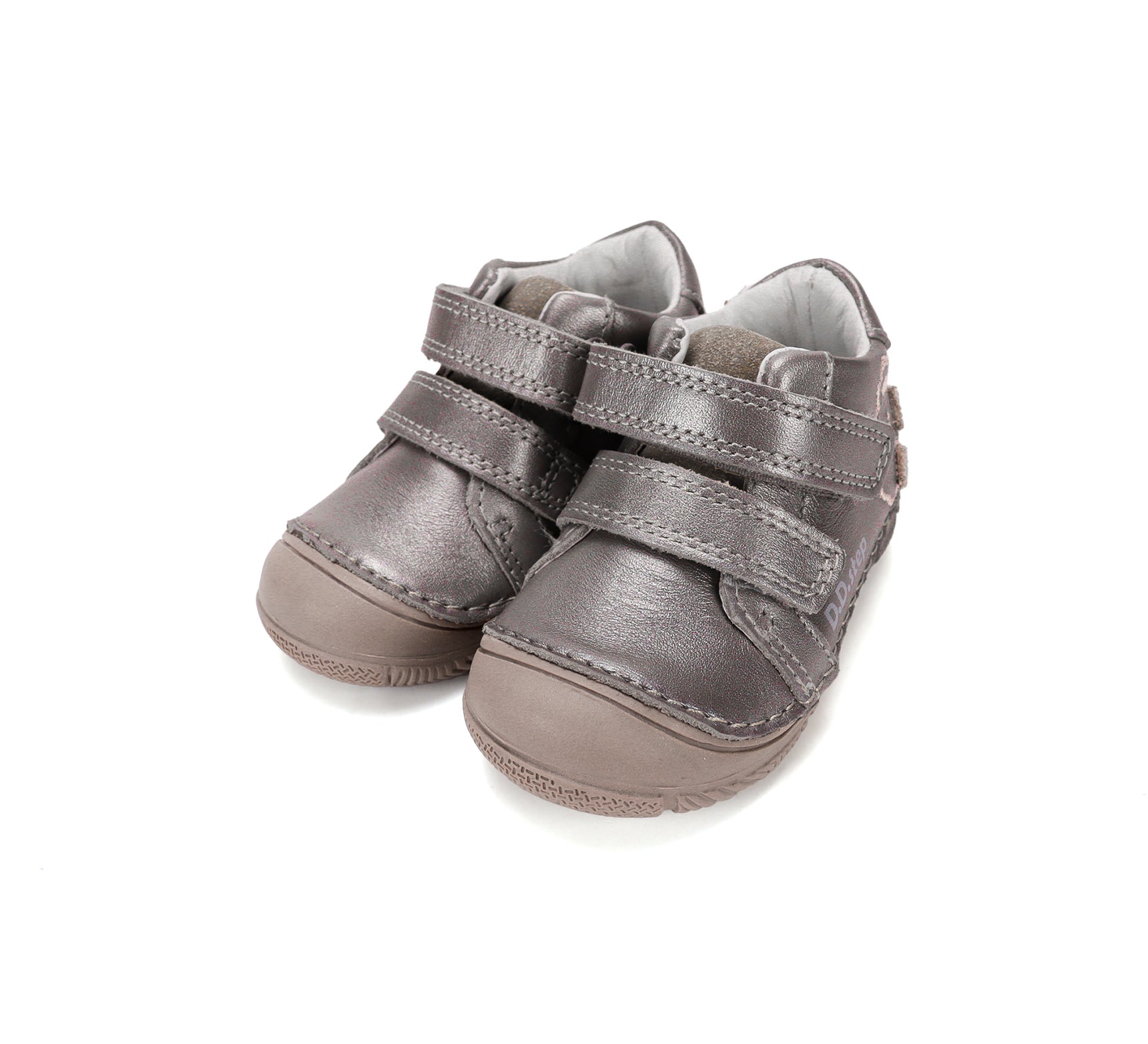 D.D.Step pantofi fete piele 20-25 Champagne cu ursulet