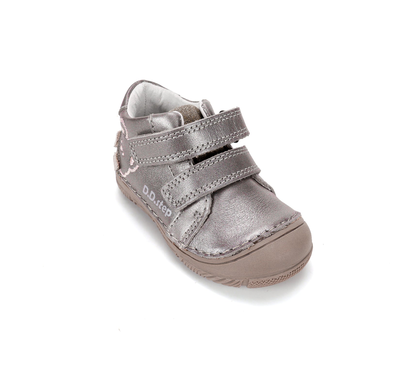 D.D.Step pantofi fete piele 20-25 Champagne cu ursulet