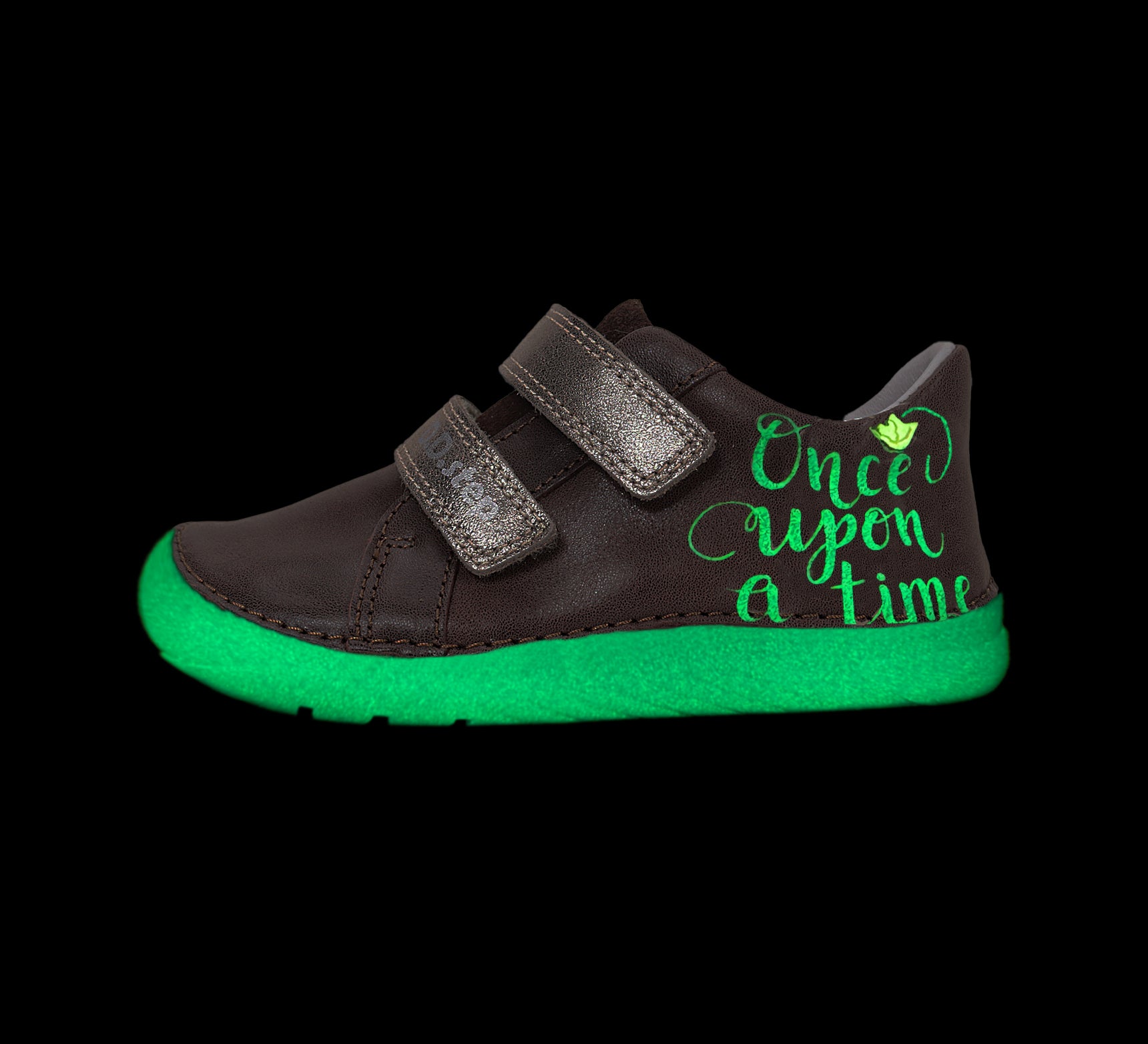 D.D.Step pantofi fete cu talpa fluorescenta 28-33 Chocolate